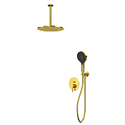 Whitecross Y Смеситель для душа с внутренней частью, потолочный верхний душ, цвет: золото глянцевое YSET12TOPGL