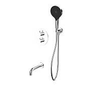 Whitecross Y Термостат для ванны с встр. частью: излив 21 см, ручная душ, шланг, цвет: хром глянец YSET10TOPCR