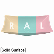 Whitecross Coral RAL Раковина чаша из Solid Surface 60х34,5 см, без перелива, цвет: по RAL матовый 0739.060034.2XXXX