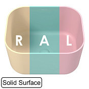 Whitecross Lazurit Раковина чаша из Solid Surface 50х40 см, без перелива, цвет: по RAL матовый 0713.050040.2XXXX