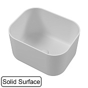 Whitecross Lazurit Раковина чаша из Solid Surface 50х40 см, без перелива, цвет: белый матовый 0713.050040.200S