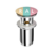 Whitecross Донный клапан клик-клак с переливом и крышкой из Solid Surface, цвет: по RAL матовый A706XXXXS