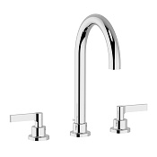 Cisal Grace Смеситель для раковины на 3 отверстия, с д/к, высота излива 17,4 см, цвет: chrome GL00106021