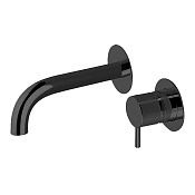 Cisal Less New Смеситель для раковины встраиваемый, внешняя часть, излив 20 см, цвет: night black LN00551D40