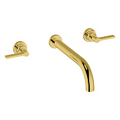 Cisal Grace Смеситель для раковины встраиваемый, внешняя часть, дл. излива 25 см, цвет: brushed gold GL0135112W