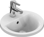 Ideal Standard Connect Раковина встраиваемая сверху 38x38 см, с переливом, цвет: euro white E504101