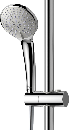 Ideal Standard Ideal duo Душевая стойка: термостат, верхний душ, лейка, штанга 105 см, цвет: chrome A5686AA