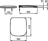 Ideal Standard Esedra Крышка-сиденье для унитаза, дюропласт, цвет: euro white T318601