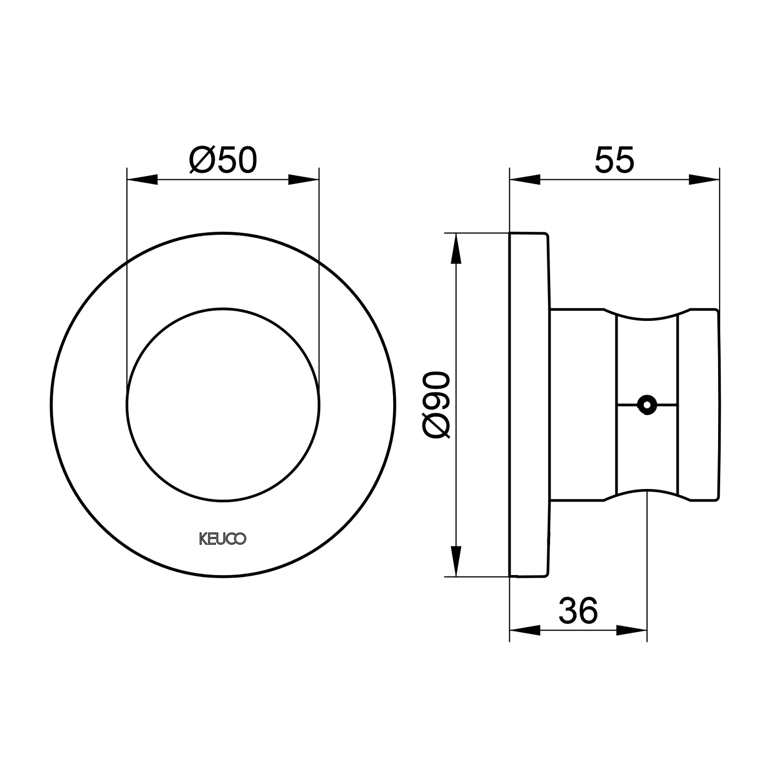 Keuco Ixmo Настенный держатель душевой лейки, цвет: никель 59591 050001