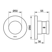 Keuco Ixmo Настенный держатель душевой лейки, цвет: бронза 59591 030001