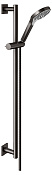 Keuco Ixmo Душевой гарнитур: штанга 85,5см, шланг 160см, душ. лейка 3 вида струи, цвет: титан черный 59587 350802