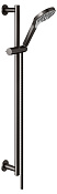 Keuco Ixmo Душевой гарнитур: штанга 85,5см, шланг 160см, душ. лейка 3 вида струи, цвет: титан черный 59587 350801