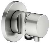 Keuco Ixmo Вентиль-перекл. 2 потреб. DN15, внеш. часть, с выводом шланга и держ., цвет: нерж. сталь 59556 211201