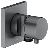 Keuco Ixmo Вентиль-перекл. 2 потреб. DN15, внеш. часть, с выводом шланга и держ., цвет: хром черный 59556 131202