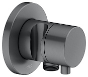 Keuco Ixmo Вентиль-перекл. 2 потреб. DN15, внеш. часть, с выводом шланга и держ., цвет: хром черный 59556 131201