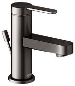 Keuco Ixmo Смеситель для раковины рычажный 60, с д/к и гарнитуром для слива, цвет: титан черный 59504 353000