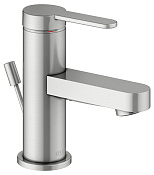 Keuco Ixmo Смеситель для раковины рычажный 60, с д/к и гарнитуром для слива, цвет: нерж. сталь 59504 213000