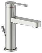 Keuco Ixmo Смеситель для раковины рычажный 100, с д/к и гарнитуром для слива, цвет: нерж. сталь 59502 213000