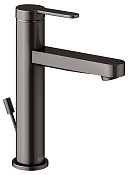 Keuco Ixmo Смеситель для раковины рычажный 130, с д/к и гарнитуром для слива, цвет: титан черный 59501 353001