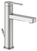 Keuco Ixmo Смеситель для раковины рычажный 130, с д/к и гарнитуром для слива, цвет: нерж. сталь 59501 213001