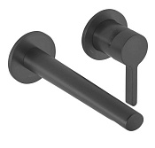 Keuco Edition 400 Смеситель для раковины рычаж., 2 потреб., излив 26,5см, встр., цвет:хром черный 51516 130202