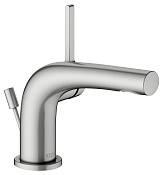 Keuco Edition 400 Смеситель для раковины рычажный 80, с д/к и гарнит. для слива, цвет:нерж. сталь 51504 210000