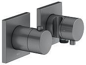 Keuco Edition 11 Смеситель для душа термостат. 2 потребителя, встр., внешняя часть, цвет:хром черный 51153 131222