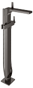 Keuco Edition 11 Смеситель для ванны, напольный, ручной душ, шланг, излив 81,7см, цвет: титан черный 51127 350100
