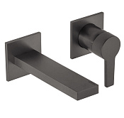 Keuco Edition 11 Смеситель для раковины рычаж., 2 потреб., изл. 26,5 см, встр., цвет:хром черный 51116 130202