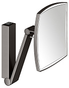 Keuco Kosmetikspiegel Косметическое зеркало подвес., 5ти кратн. увелич., подсветка, цвет:титан черн. 17613 359004