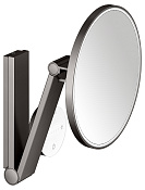 Keuco Kosmetikspiegel Косметическое зеркало подвес., 5ти кратное увелич. подсветка, цвет:титан черн. 17612 359002