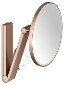 Keuco Kosmetikspiegel Косметическое зеркало подвес., 5ти крат. увелич., подсветка, цвет:красное зол. 17612 299002