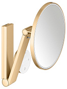 Keuco Kosmetikspiegel Косметическое зеркало, 5-ти кратное увеличение, подсветка, цвет: латунь 17612 259002