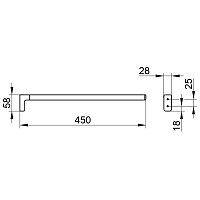 Keuco Collection Moll Полотенцедержатель 45 см, подвесной, цвет: латунь 12720 250000
