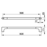 Keuco Edition 400 Полотенцедержатель 100 см, подвесной, цвет: бронза 11501 031000