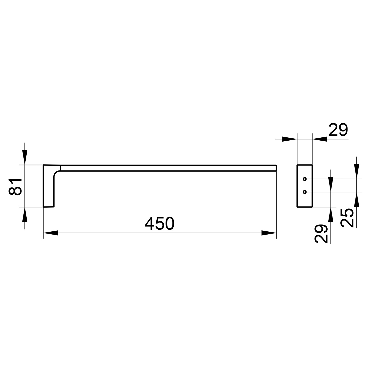 Keuco Edition 11 Полотенцедержатель 45 см, подвесной, цвет: латунь 11120 250000