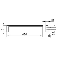 Keuco Edition 11 Полотенцедержатель 45 см, подвесной, цвет: латунь 11120 250000