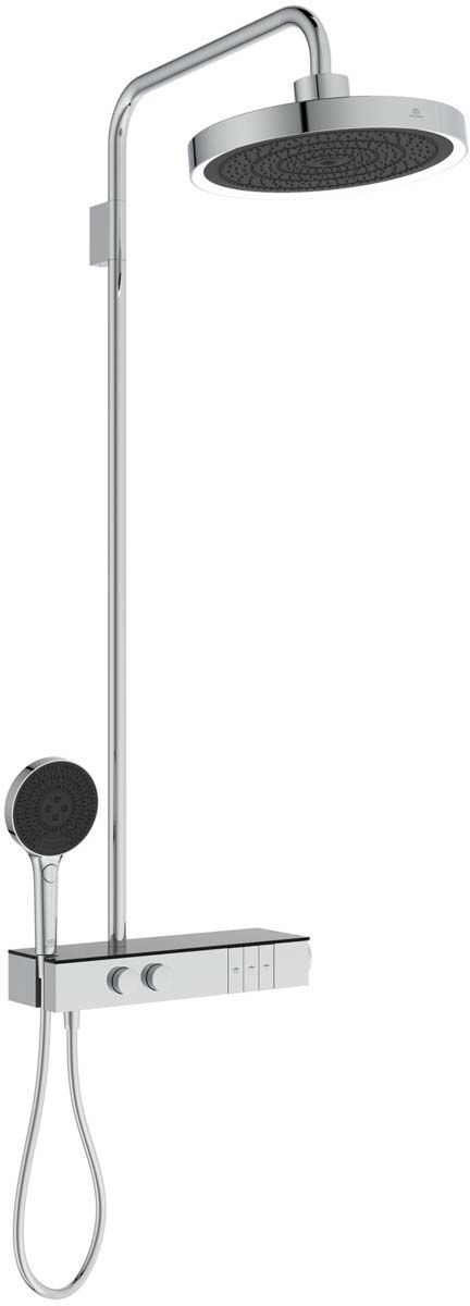 Ideal Standard Ceratherm Solos Душевая стойка: термостат, верхний душ, штанга 121,1 см, цвет: chrome A7883AA