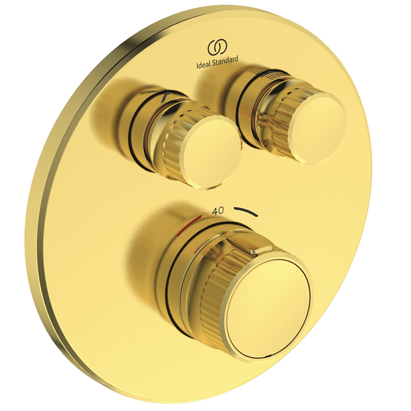 Ideal Standard Ceratherm Navigo Термостат для ванны 2 потребителя, внешняя часть, цвет: brushed gold A7296A2