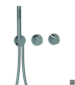 Almar Modular Round Термостат для душа, внешняя часть на 2 потребителя, цвет: 316 PVD brushed gun me E180133.GM316