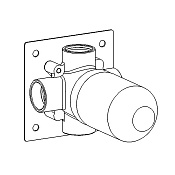 Carimali Navis316 Встраиваемая часть дивертора для душа на 2 потока W21801CR