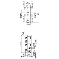 Carimali Colonial Встраиваемая часть для термостатического смесителя на 3 выхода W21038