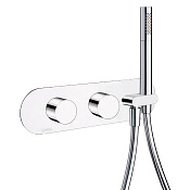 Carimali IlTondo Смеситель для душа термостат. 3 потреб., встр., лейка, держатель, шланг, цвет:хром 21938EST/A-CR