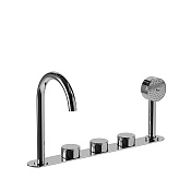 Carimali Still-Oh Смеситель на борт ванны, с ручным душем и держателем, цвет: хром 0-STL6501-CR