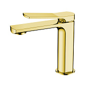 Nemo Prima Смеситель для раковины с донным клапаном, высота излива 11,6 см, цвет: brush gold NM-1311-BG