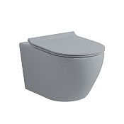 Nemo Унитаз подвесной 53x36 см, смыв торнадо, крышка микролифт, цвет: matt gray 882-2YG