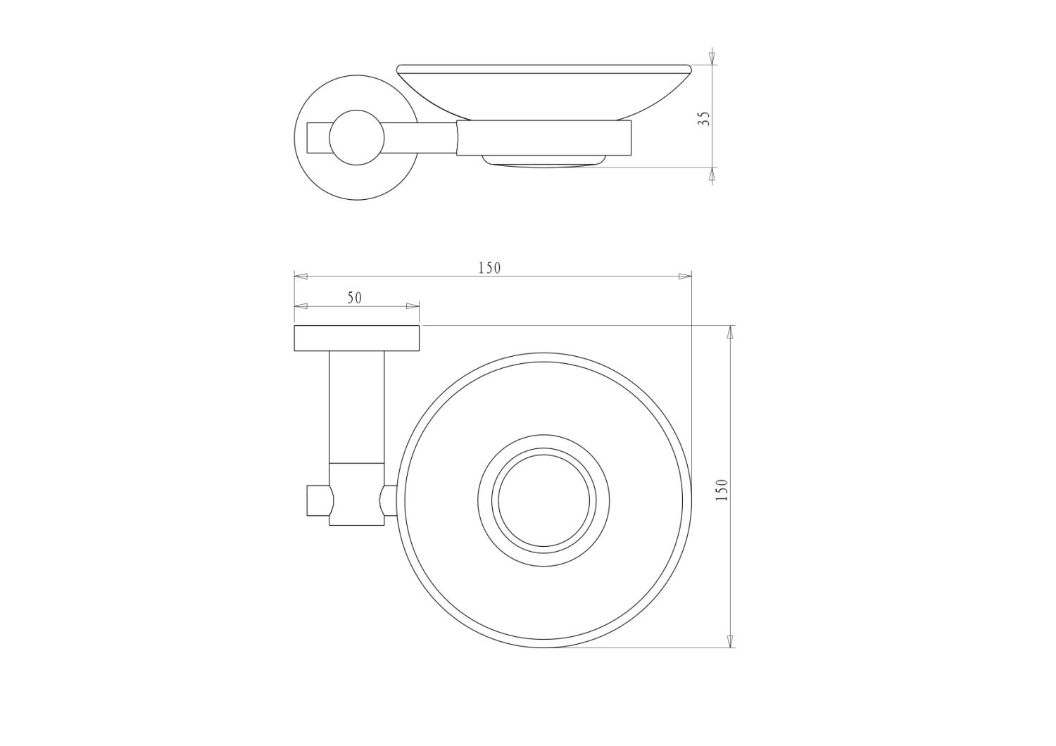 Nemo Мыльница с керамической чашей, подвесная, цвет: brush gun metal NM-01031BGM