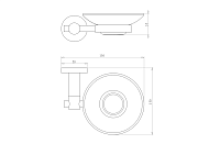 Nemo Мыльница с керамической чашей, подвесная, цвет: brush gun metal NM-01031BGM