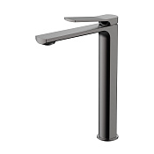 Nemo Prima Смеситель для раковины с донным клапаном, высота излива 24,6 см, цвет: brush gun metal NM-1312-BGM