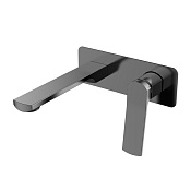 Nemo Prima Смеситель для раковины, д/к, излив 18,5 см, с внутренней частью, цвет: brush gun metal NM-1313-BGM